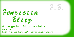 henrietta blitz business card